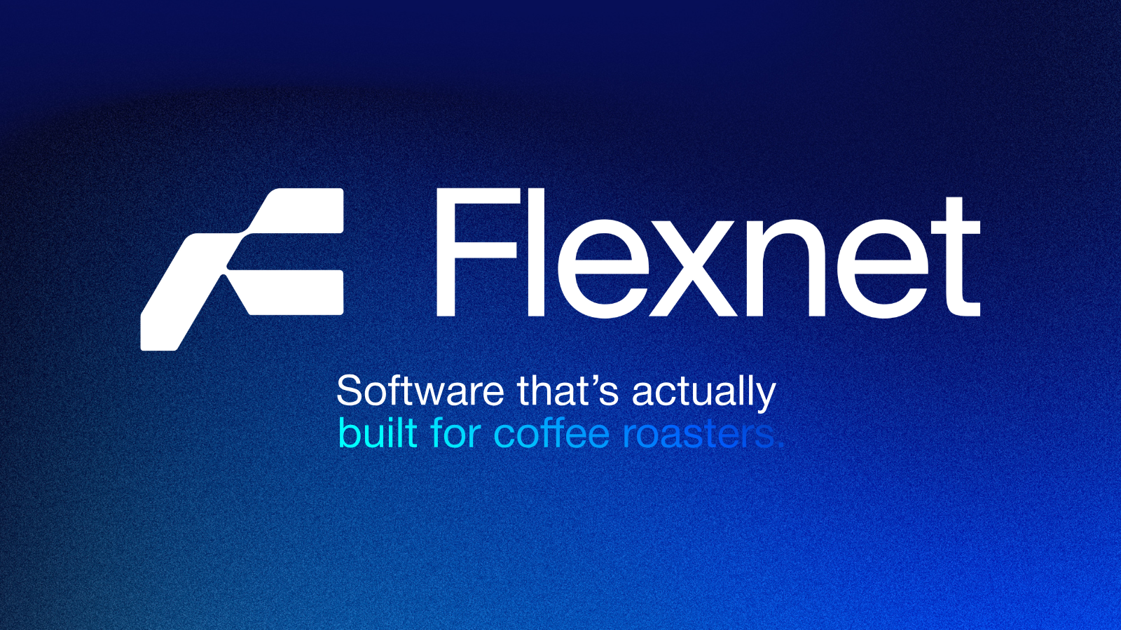 Flexnet Software that's actually built for coffee roasters